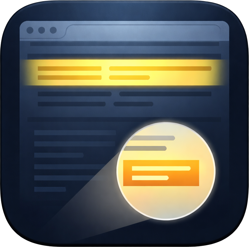 Reader Focus Chrome extension screenshot